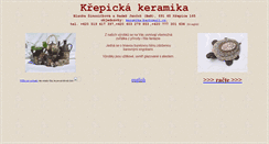 Desktop Screenshot of krepicka.artkeramika.cz